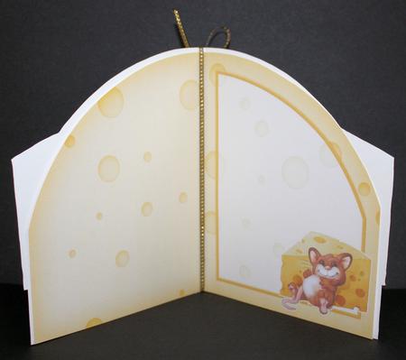 Too Much Cheese Mouse Shaped Card Insert by Marion Kimberley-Scott