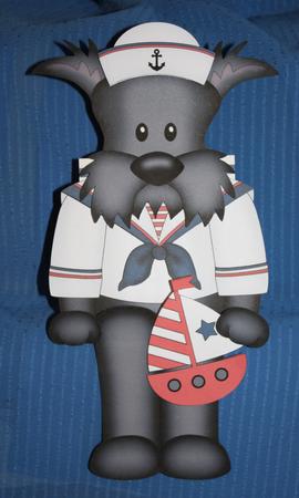 3D on the Shelf Card Kit - Old Sea Dog - Scottie Dog Hamish by Marion Kimberley-Scott