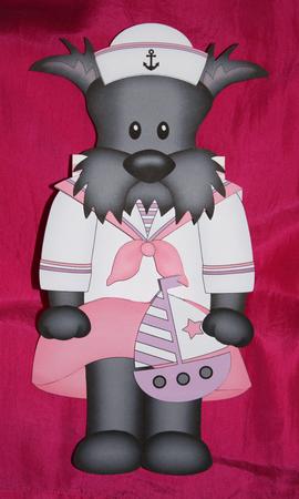 3D on the Shelf Card Kit - Old Sea Dog - Scottie Dog Maisie by Marion Kimberley-Scott