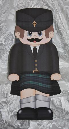 3D on the Shelf Card Kit - Scotsman Adie Wears a Kilt by Marion Kimberley-Scott