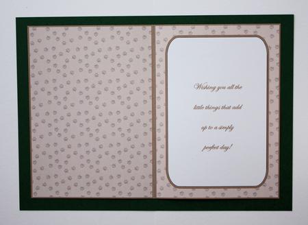 Paw Print Insert with Verse by Marion Kimberley-Scott