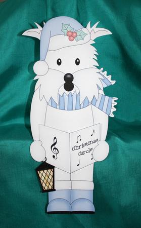 3D on the Shelf Card Kit - Christmas Westie Dog by Marion Kimberley-Scott