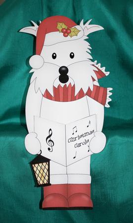 3D on the Shelf Card Kit - Christmas Westie Dog by Marion Kimberley-Scott