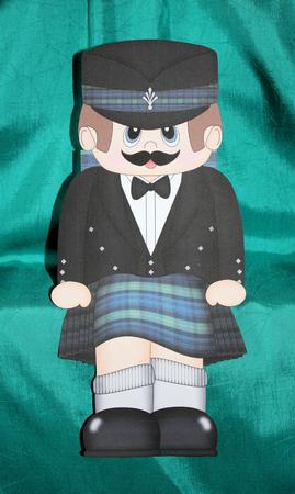 3D on the Shelf Card Kit - Little Scotsman Fraser in Kilt by Marion Kimberley-Scott