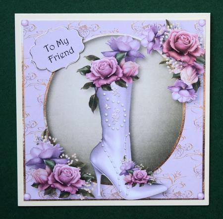 Fabulous Boot & Belle Roses 8x8 Quick Topper by Marion Kimberley-Scott