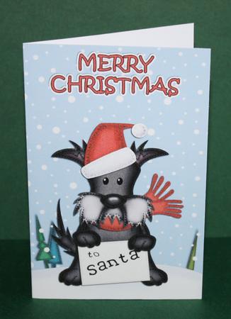Xmas Hamish Scottie Dog Lottery Wallet Card by Marion Kimberley-Scott