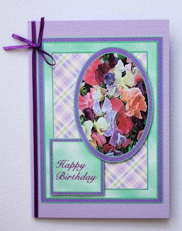 Sweet Peas Quick Card by Marion Kimberley-Scott