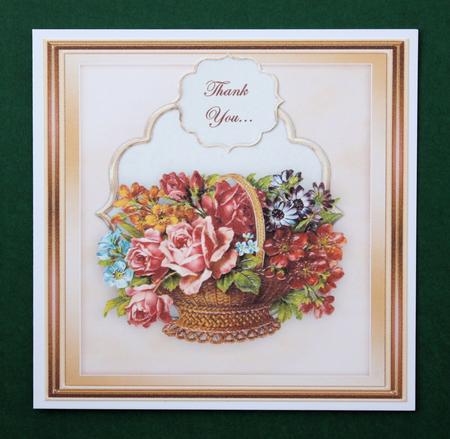 Vintage Flower Basket Topper by Marion Kimberley-Scott