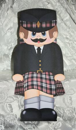 3D on the Shelf Card Kit - Little Scotsman Cory in Kilt by Marion Kimberley-Scott