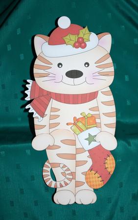 3D on the Shelf Card Kit - Little Christmas Cat Fudge by Marion Kimberley-Scott