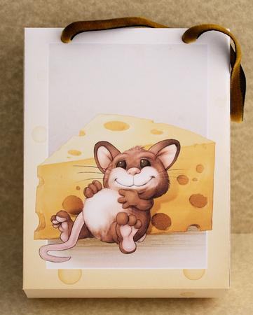 Too Much Cheese Mouse Mini Gift Bag by Marion Kimberley-Scott