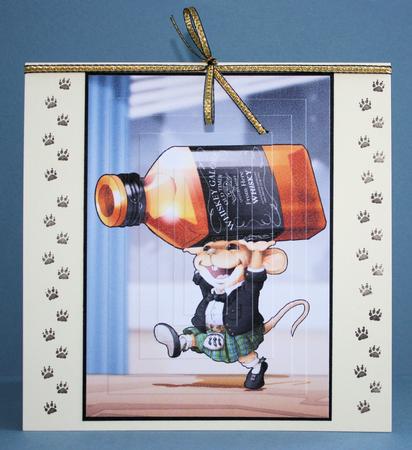 Scots Whisky Mouse! Green Kilt Pyramid by Marion Kimberley-Scott