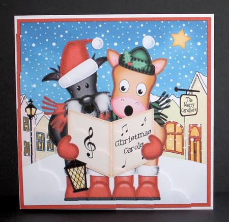 Singing Gigi & Scottie Dog Carollers Scallop Corner by Marion Kimberley-Scott