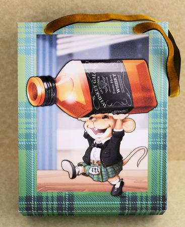 Scots Whisky Mouse! Green Kilt Gift Bag by Marion Kimberley-Scott