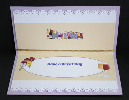 Bright Flowers & Wine Mum Large Dl Insert by Marion Kimberley-Scott