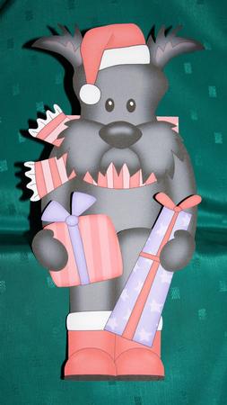 3D on the Shelf Card Kit - Christmas Maisie Scottie Dog by Marion Kimberley-Scott