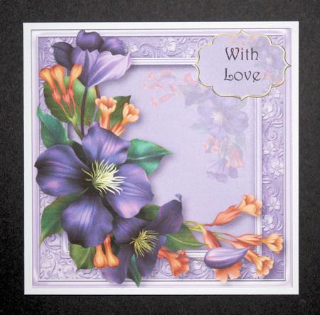 Beautiful Purple Clematis 8x8 Quick Topper by Marion Kimberley-Scott