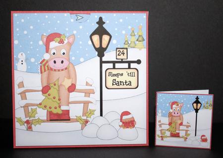 3D Xmas Gigi Horse Sleeps Till Santa Countdown Card by Marion Kimberley-Scott