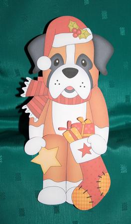 3D on the Shelf Card Kit - Little Christmas Boxer Dog by Marion Kimberley-Scott