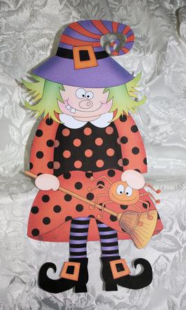 3D on the Shelf Card Kit - Little Halloween Witch Winnie by Marion Kimberley-Scott
