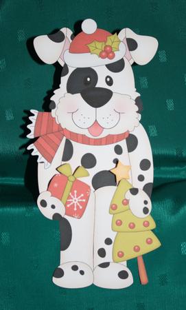 3D on the Shelf Card Kit - Little Christmas Spotty Dog by Marion Kimberley-Scott
