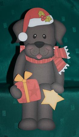 3D on the Shelf Card Kit - Christmas Little Dog Chip by Marion Kimberley-Scott