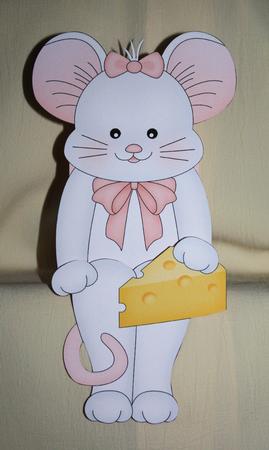 3D on the Shelf Card Kit - Little White Mouse Squeak by Marion Kimberley-Scott