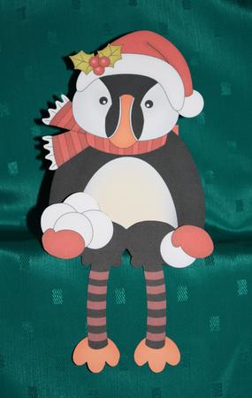 3D on the Shelf Card Kit - Little Christmas Puffin by Marion Kimberley-Scott