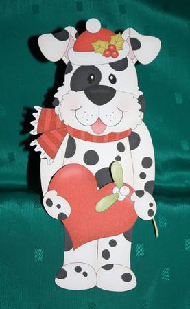 3D on the Shelf Card Kit - Christmas Spotty Dog by Marion Kimberley-Scott