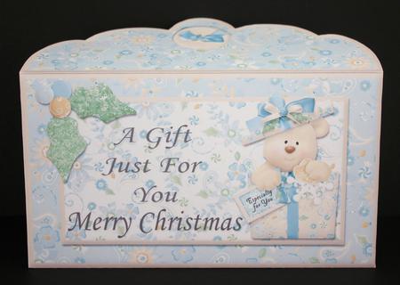 A Gift Just for You Christmas Bear in Present Money Wallet by Marion Kimberley-Scott