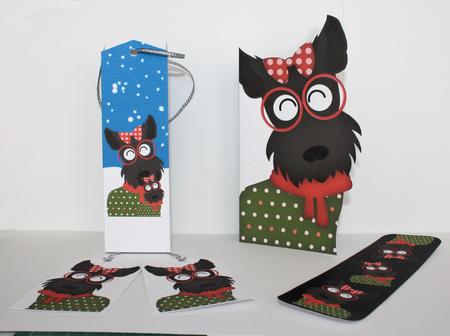 Scottish Terrier Dog Christmas Mini Kit by Marion Kimberley-Scott