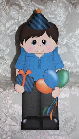 3D on the Shelf Card Kit - Little Party Man Aiden by Marion Kimberley-Scott