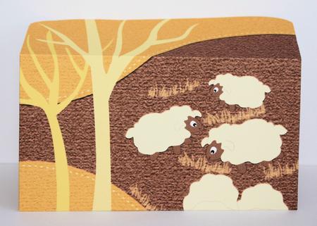 It's Autumn - Furry Sheep Money Wallet by Marion Kimberley-Scott