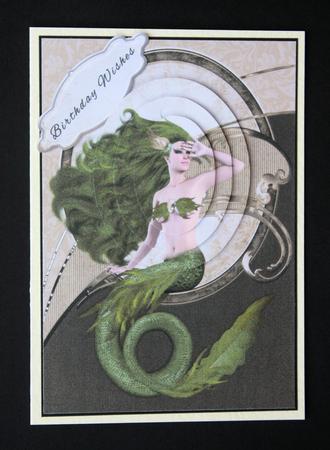 Art Nouveau Mermaid A5 Topper by Marion Kimberley-Scott