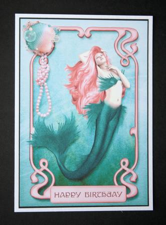 Art Nouveau Mermaid #2 A5 Topper by Marion Kimberley-Scott