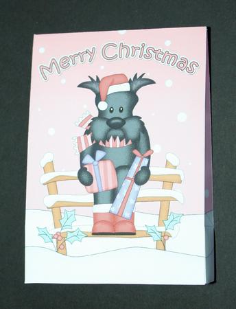 3D Little Christmas Scottie Dog Gift Bag Mini Kit by Marion Kimberley-Scott