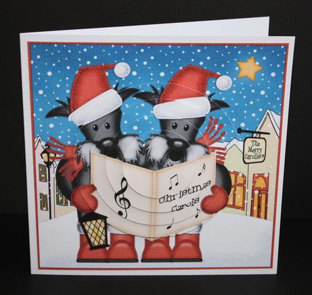Singing Scottie Dogs Merry Carollers Circle Pyramage Topper by Marion Kimberley-Scott
