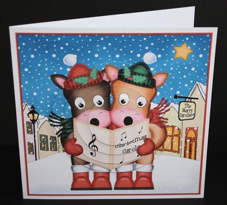 Singing Gigi Horses Merry Carollers Circle Pyramage Topper by Marion Kimberley-Scott