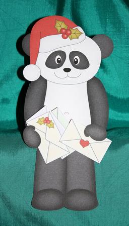 3D on the Shelf Card Kit - Christmas Panda Xin Xin by Marion Kimberley-Scott