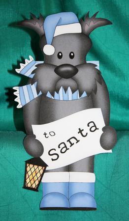 3D on the Shelf Card Kit - Little Christmas Scottie Dog by Marion Kimberley-Scott