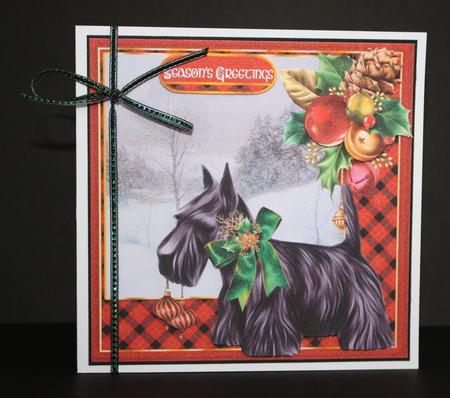 Christmas Scottie Dog Mini Card Kit by Marion Kimberley-Scott