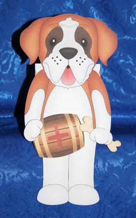 3D on the Shelf Card Kit - Little St Bernard Dog Tex by Marion Kimberley-Scott