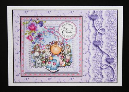 Hearts & Lace Backing Paper 8 by Marion Kimberley-Scott
