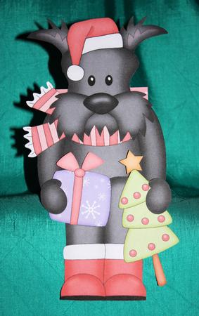 3D on the Shelf Card Kit - Little Christmas Scottie Dog by Marion Kimberley-Scott