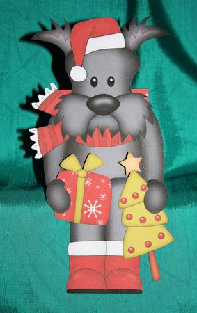 3D on the Shelf Card Kit - Little Christmas Scottie Dog by Marion Kimberley-Scott