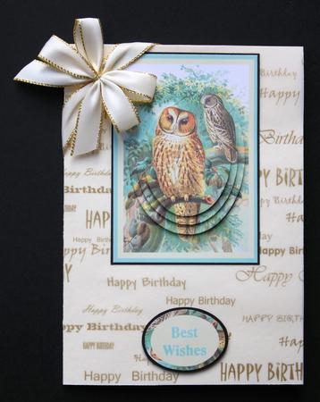 Tawny Owl Pyramid Topper by Marion Kimberley-Scott