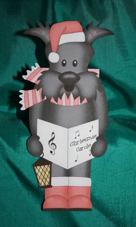 3D on the Shelf Card Kit - Little Christmas Scottie Dog by Marion Kimberley-Scott