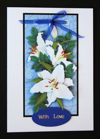White Lilies Gift Card Money Envelope Mini Kit by Marion Kimberley-Scott