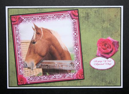 Horse with Roses Topper by Marion Kimberley-Scott