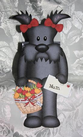 3D on the Shelf Card Kit - Scottie Dog's Flowers for Mum by Marion Kimberley-Scott